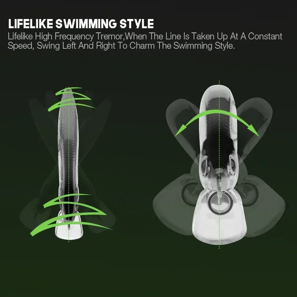 Señuelos de pesca Minnow, señuelo de pesca Jerkbait de 64mm con anzuelo triple de agua dulce para lubina, trucha, Walleye, Redfish, cebo que se hunde de salmón - imagen 3