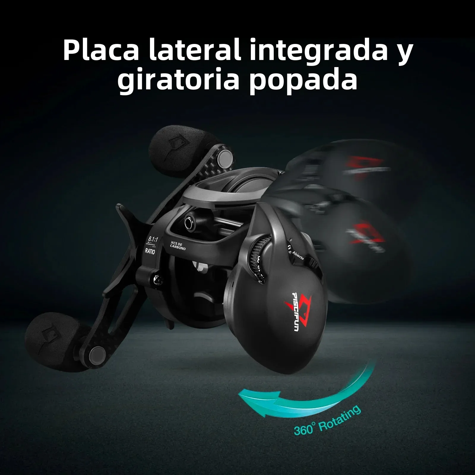 Carrete de pesca Piscifun Carbon XCS Baitcaster, arrastre de 8kg, 156g, relación de engranaje 8,1: 1, sistema de frenos Dual, carrete de fundición de marco - imagen 4
