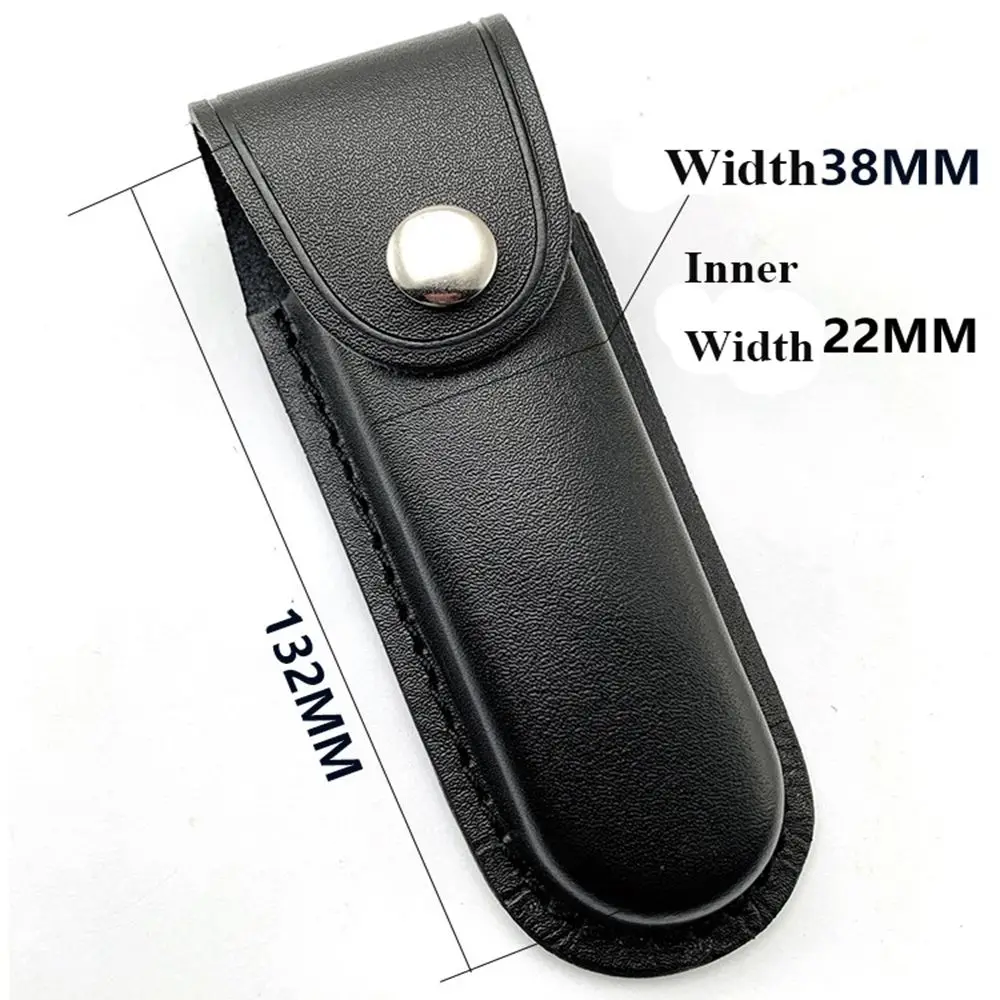 Funda de cuero de alta calidad, funda para cuchillo, funda para campamento, cinturón de transporte al aire libre, funda plegable para herramienta de cuchillo, funda para linterna - imagen 5