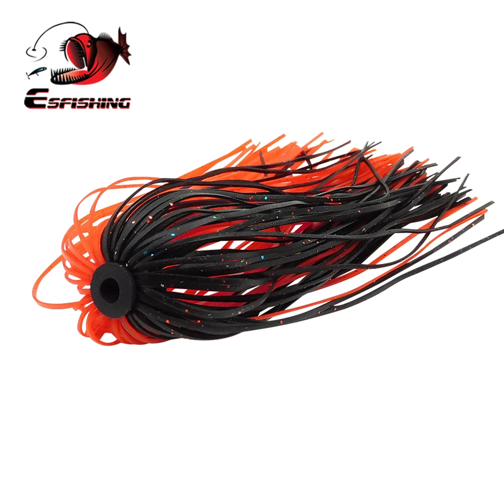 KESFISHING-falda de silicona, 5 uds., anzuelo de señuelo suave, cabeza de anzuelo, accesorios de pesca para anzuelos, plantilla de Metal, muchos hermosos colores intermitentes - imagen 5