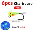 6pcs Chartreuse A