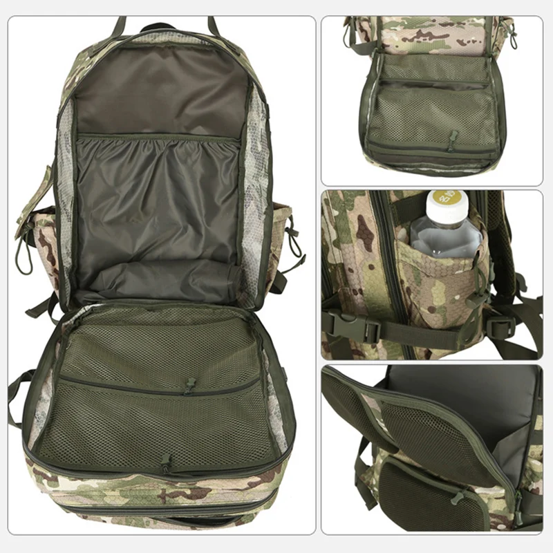 Mochila táctica de escalada con zapatos, mochila de equipaje de viaje, bolsa de ciclismo para senderismo al aire libre, bolsa de almacenamiento para deportes, caza y pesca - imagen 5