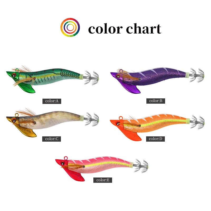 Anzuelo de calamar de 40g/27g, señuelo de pulpo, juego de anzuelos de pesca - imagen 3