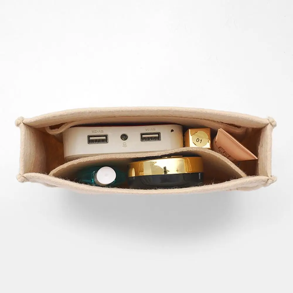 Nuevo bolso de fieltro, bolsa de inserción, bolso de viaje portátil, bolsa con forro, organizador de bolso multibolsillo para Evelyne 16/29/33 - imagen 5