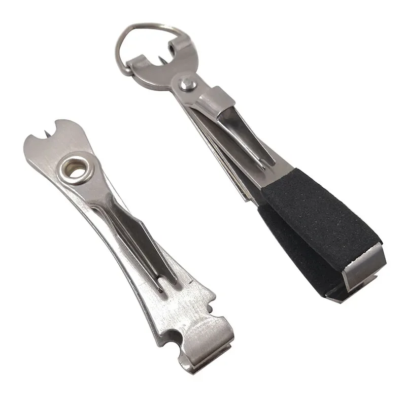 OUTKIT-pinza de pesca de acero inoxidable, cortador de línea, gancho, limpiador de ojos, herramientas de nudo rápido, afilador de anzuelos, aparejos de herramientas para atar moscas - imagen 3