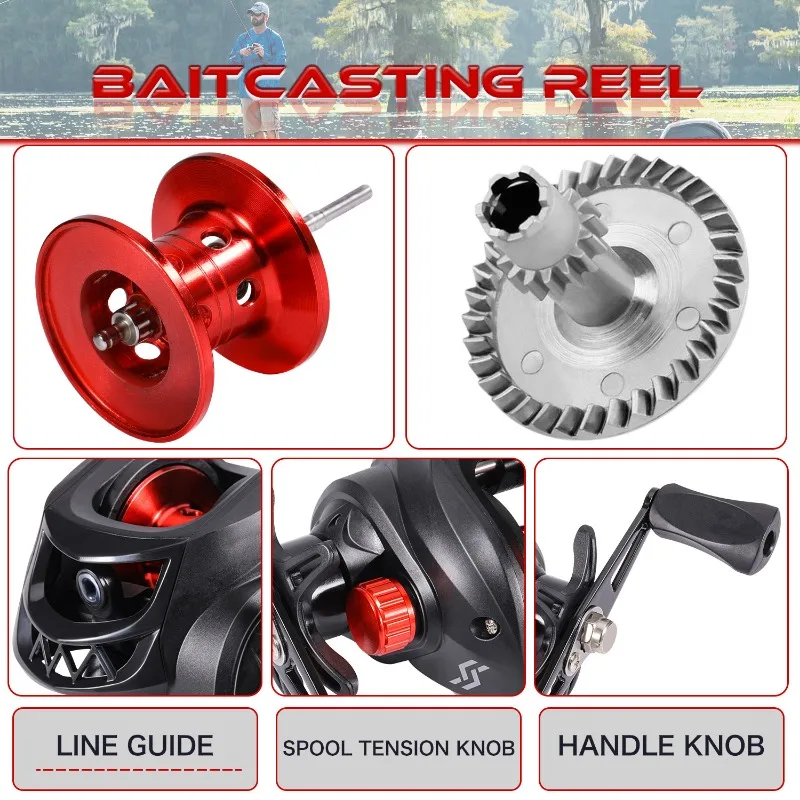 Carrete Baitcasting Sougayilang Ultraligero 7.2:1 para Pesca de Carpa - imagen 3