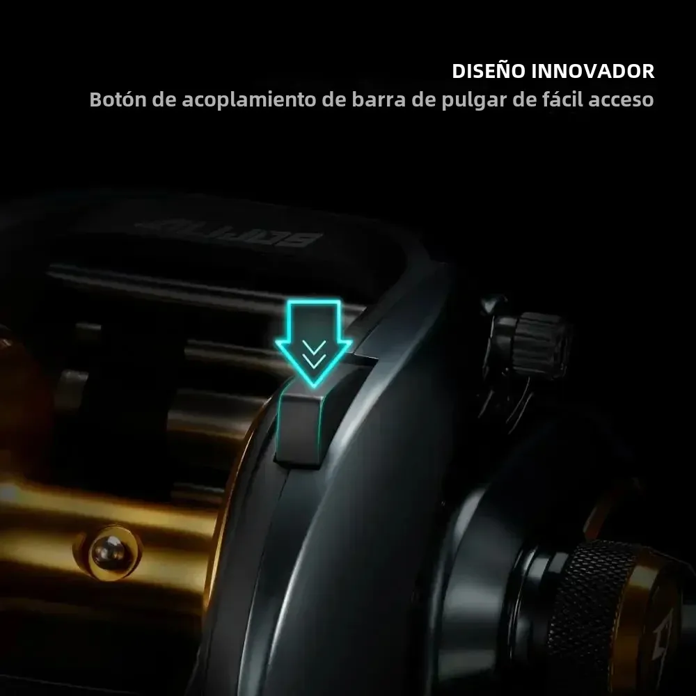 Piscifun Alijoz 300 carrete de Baitcasting 15KG arrastre máximo 8 + 1 rodamientos marco de aluminio carrete de pesca de agua dulce y salada perfil bajo - imagen 5