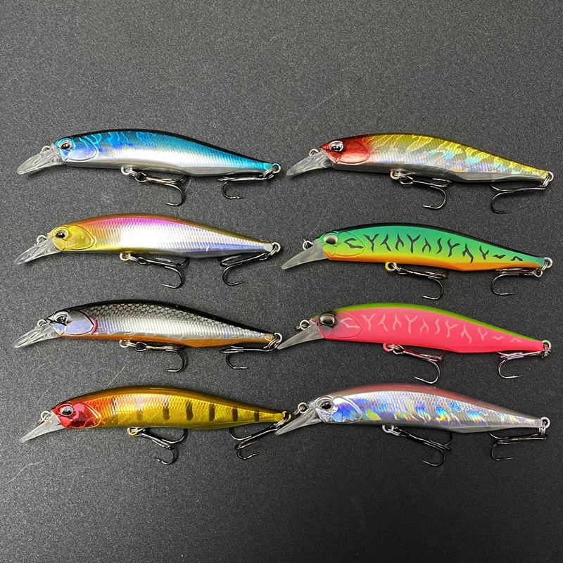 Señuelos de Pesca de pececillos, cebos duros artificiales para buceo profundo, Wobbler, Trolling, Swimbait, accesorios Jerkbait, 85mm, 8g - imagen 4