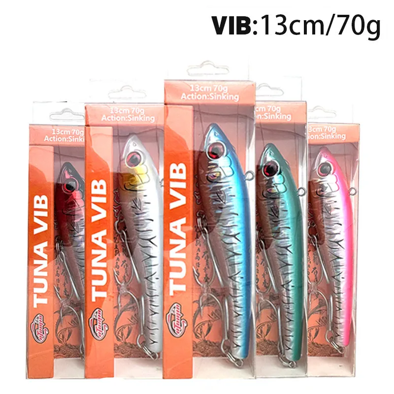 MAX-130 70g13cm Topwater lápiz de madera VIB cebo Wobbler Trolling carpa Lucio cebos de Pesca de fundición larga señuelo de Pesca de mar