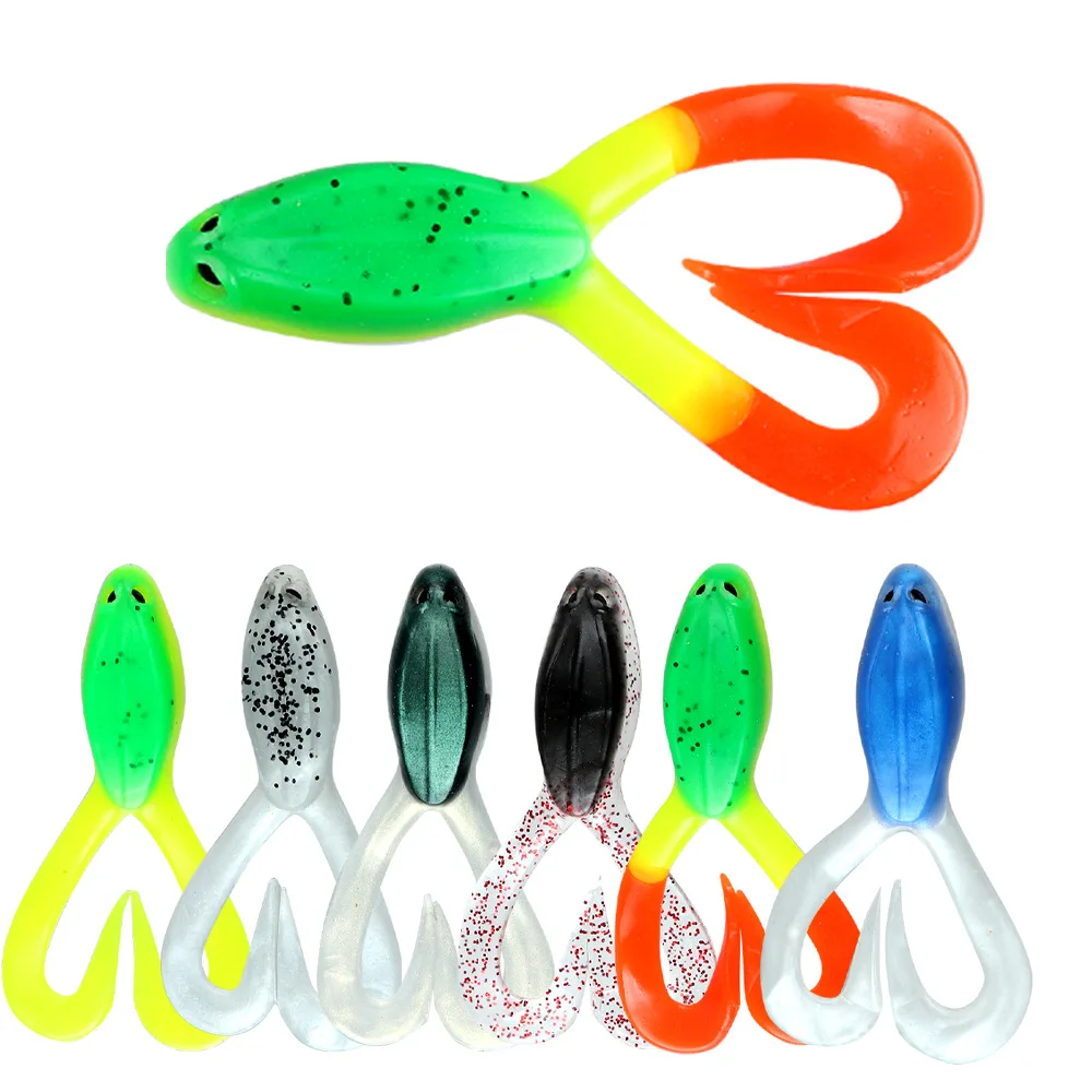 2 uds 11cm 16g Kit de Señuelos de Pesca de rana Topwater señuelo suave lubina cebo Artificial cebo de pesca para herramientas de agua dulce de agua salada