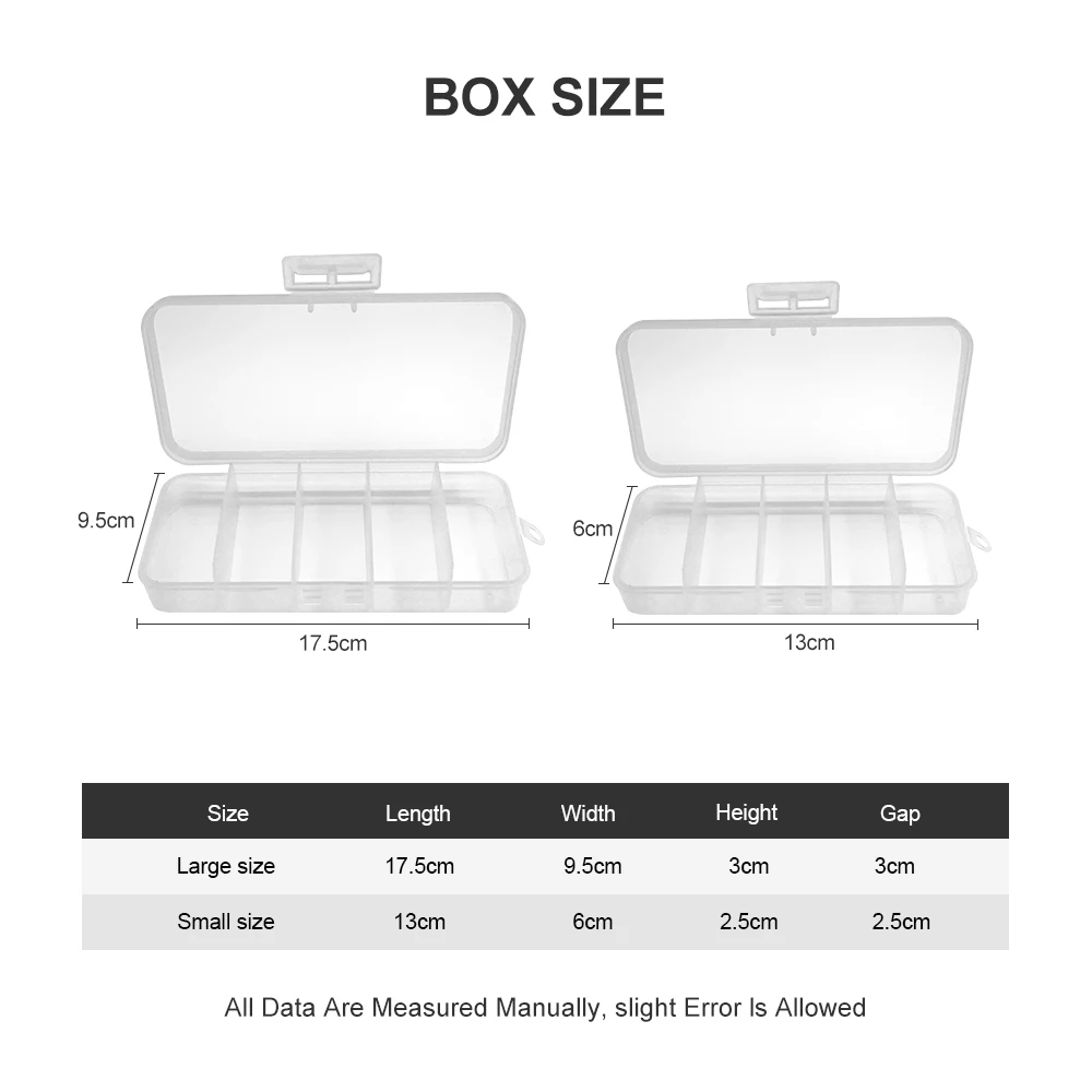 ESFISHING Cajas de aparejos de pesca Caja de almacenamiento de anzuelos de 6 sector Caja de compartimentos Señuelos de peces Soporte de almacenamiento de plástico Accesorios de pesca - imagen 2
