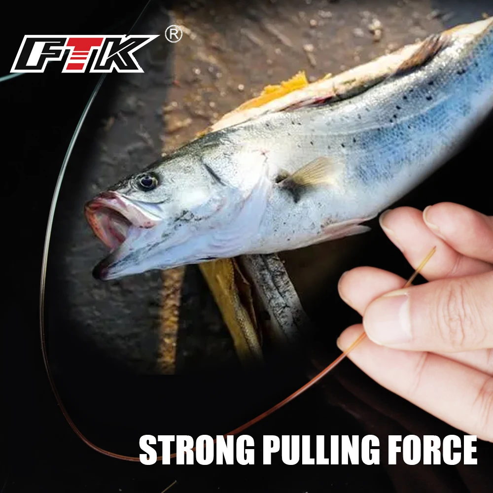 FTK-sedal de pesca de nailon de 100M, monofilamento de Japón, línea de carpa multicolor para lago y río, pesca en agua salada - imagen 5