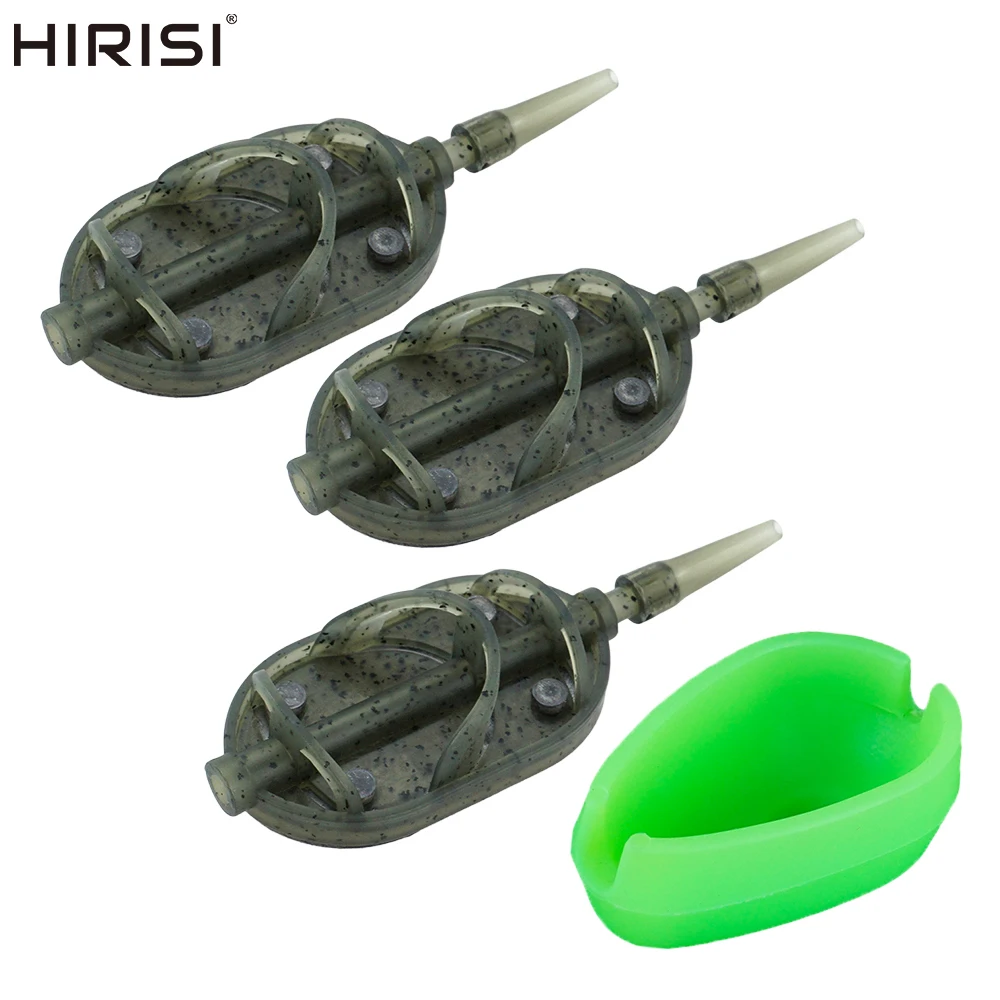 Hirisi jaula alimentadora de método de pesca de carpa, accesorio de aparejos de pesca de cebo de liberación rápida, 30g/40g/50g/60g