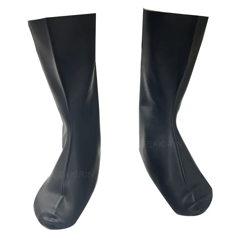 Calcetín de traje seco de látex 3D (plano) calcetines de traje seco impermeables elásticos reparación sellos de goma de repuesto longitud de la sola 10 pulgadas (un par) - imagen 4