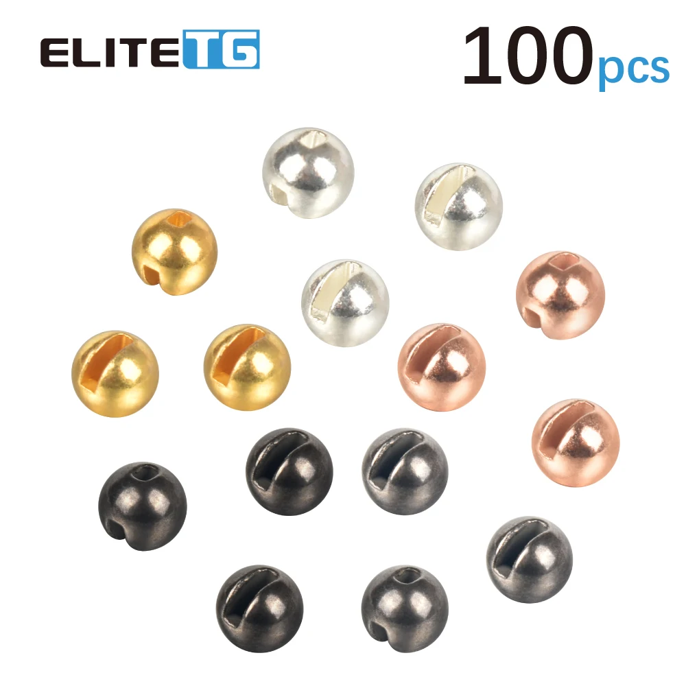 Elite TG 100 uds/5 colores 1,5-3,5mm cuentas ranuradas para pesca con mosca Material de atado de moscas de tungsteno Material de pesca con mosca - imagen 4