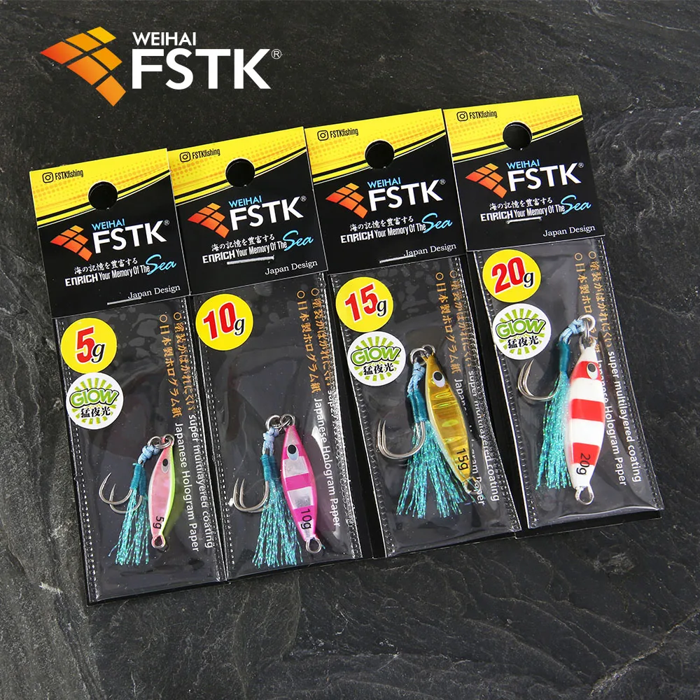 FSTK 2024 Micro plantilla de Metal 5g10g 15g 20g Shore Casting Jigging Shore Casting cuchara agua salada Jack señuelo de pesca cebo Artificial - imagen 5