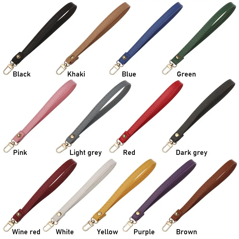 Bolso portátil de metal Correa para la muñeca Correas para bolso impermeables de cuero PU Correa para billetera Cinturón - imagen 5
