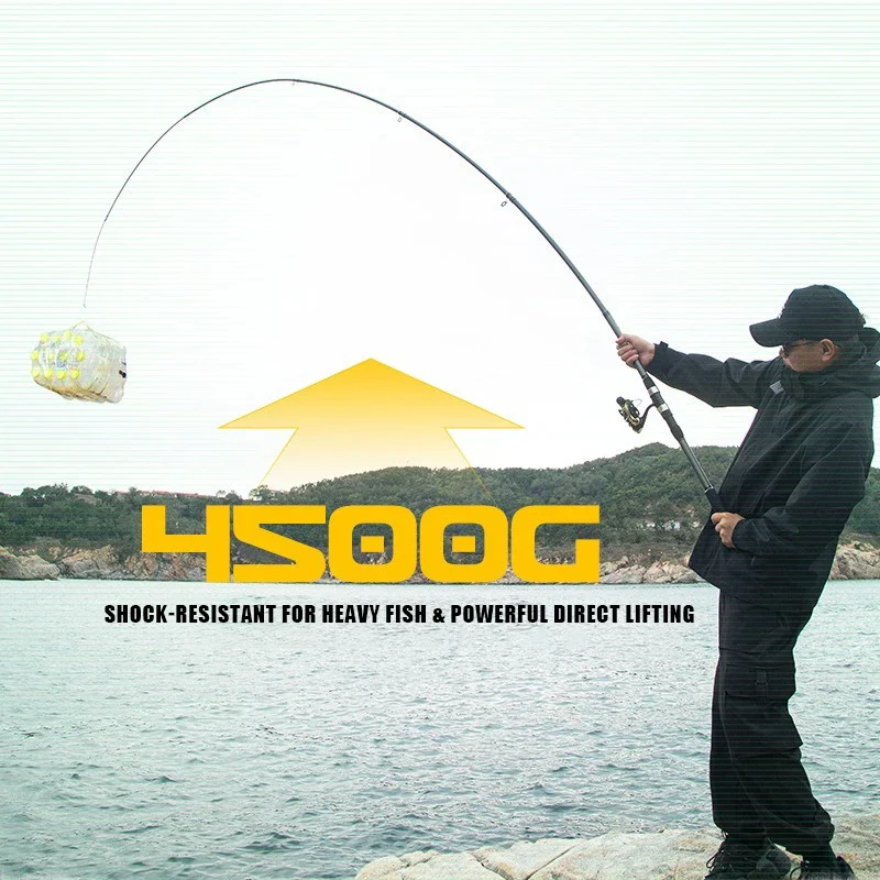 Caña de pescar de carpa de 2,1-5,4 M, mar, lago, fibra de carbono, lanzamiento de distancia, barco oceánico, caña giratoria de pesca, poste telescópico súper duro - imagen 5