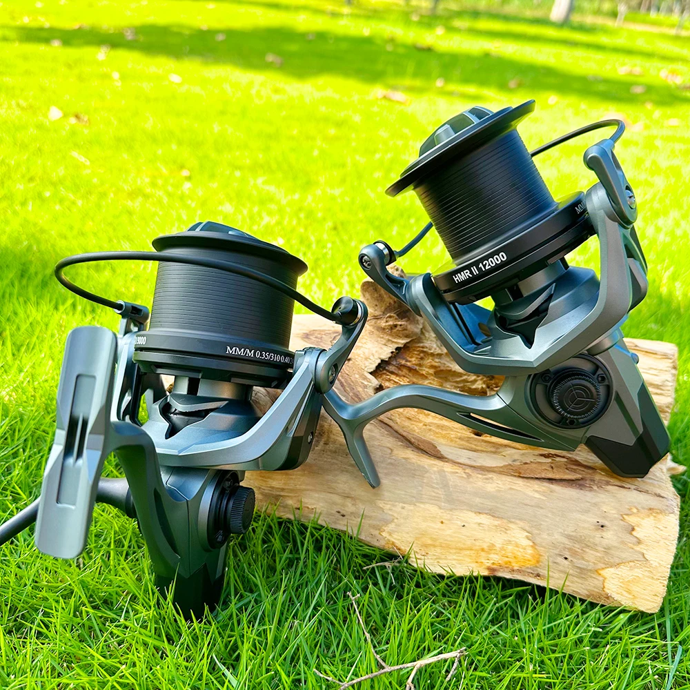 Carrete de Metal serie 9000 12000 14000, Jigging Trolling, tiro largo, fundición y agua salada, Surf, carrete de pesca giratorio de mar grande - imagen 2