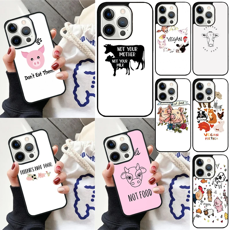 Funda vegana para iPhone con diseño de cerdo y vaca - imagen 2