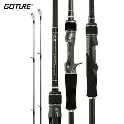 Goture Caña Ligera Spinning Trucha Fibra Carbono Doble Punta 7-40g