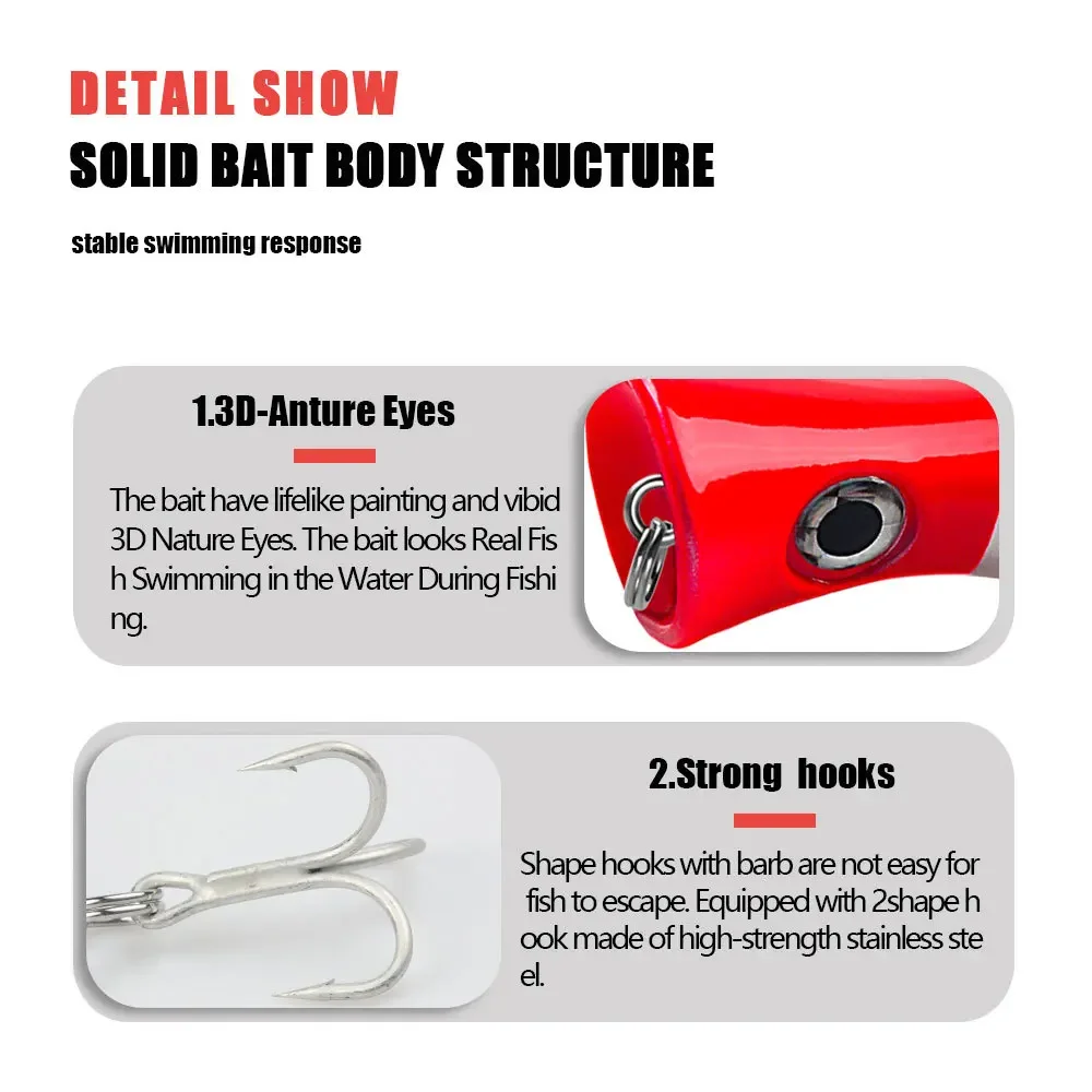 Señuelos flotantes Wobbler, cebo duro de plástico Artificial, aparejos de pesca, 42,5g, 1 unidad - imagen 5