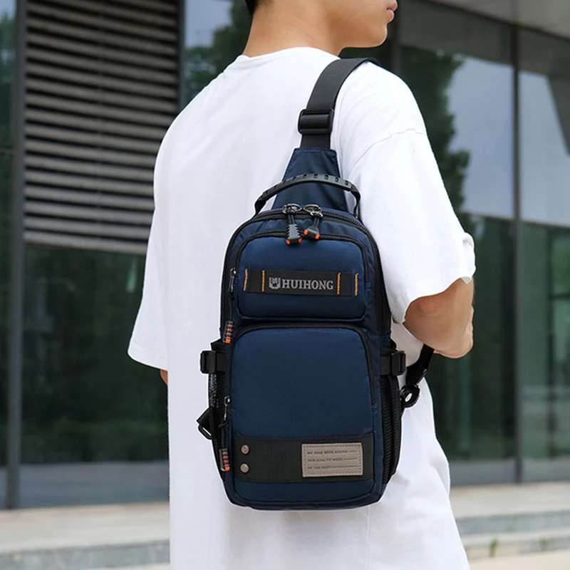 Riñonera informal de viaje para hombre, bolso de pecho para senderismo al aire libre, mochila de escalada, bolsa de mensajero multifunción, mochila escolar para la universidad - imagen 2