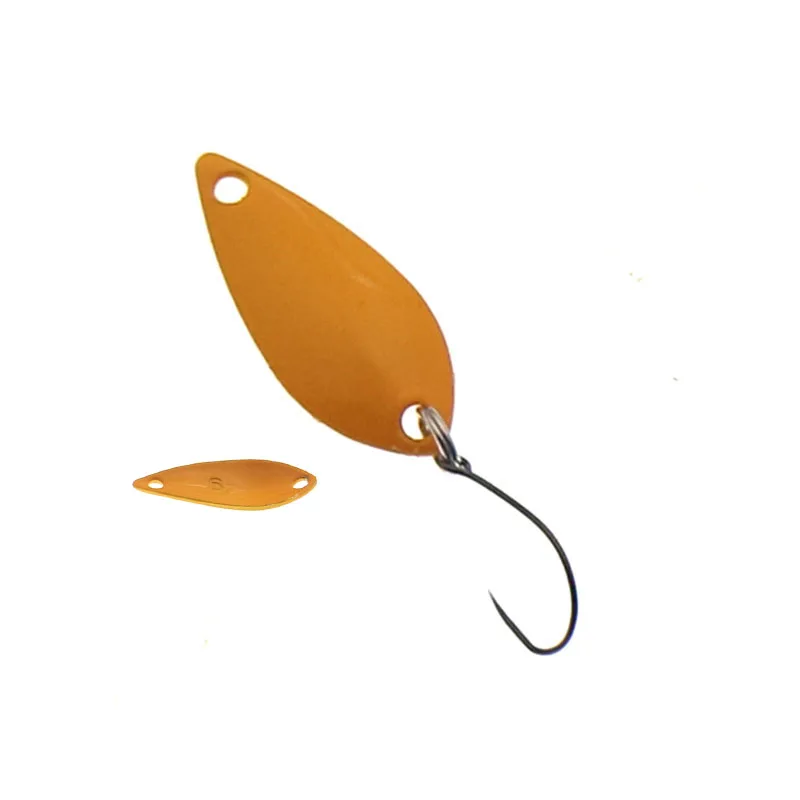 Lote de 5 cucharas de pesca de Metal, señuelos de trucha, kit de 5 piezas, 2g, 2,5g, 3g, cebo Artificial giratorio de lentejuelas, gancho único sin púa - imagen 5