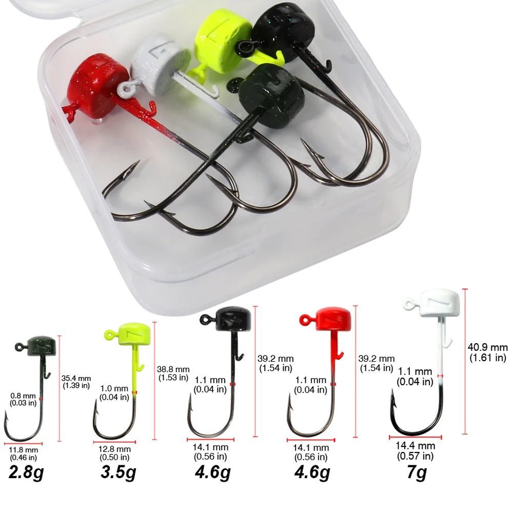 Anzuelos Ned Rig Gobait – Cabeza seta para vinilo lubina