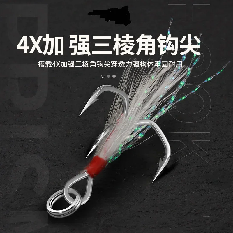 Anzuelo de Metal 3D para pesca en el mar, aparejo de cebo para trucha, arrastre de orilla, 7g, 45mm, 10g, 50mm, 15g, 60mm, 20g, 65mm, 1 unidad - imagen 3