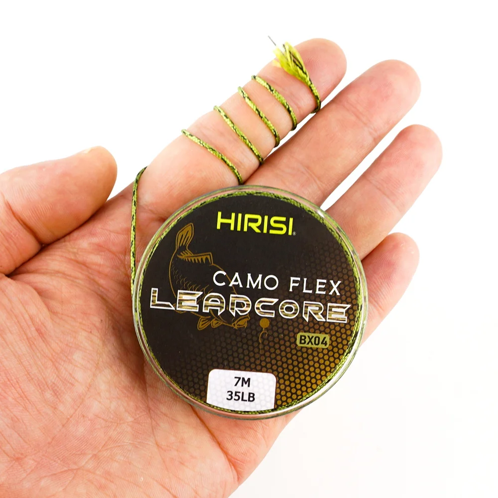 1 Uds. Línea de aparejos de pesca de carpa Leadcore de 35LB y 7M, aparejos de pelo de carpa, línea de plomo trenzada de 3 colores - imagen 3