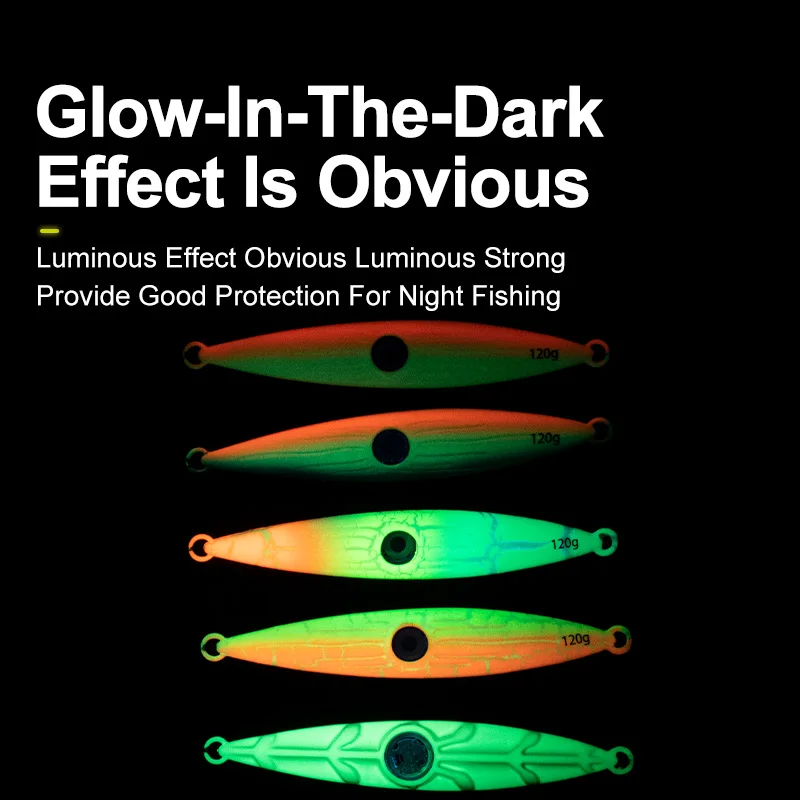 OBSESSION J111-señuelo de Metal Artificial para pesca en agua salada, cebo de hundimiento con luz LED, 120g, 150g, 200g, 250g - imagen 5
