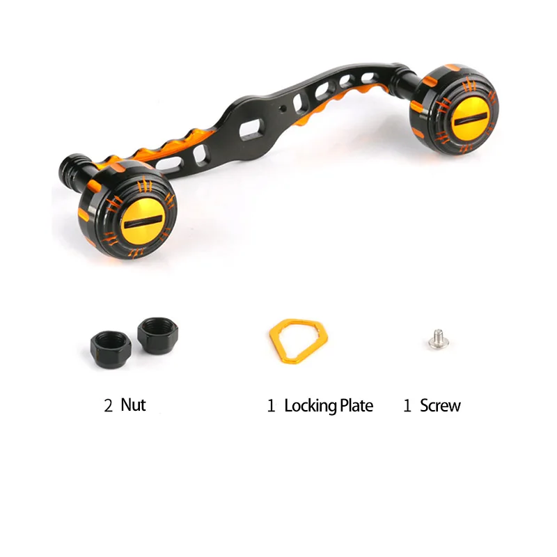 DEUKIO-mango de carrete de pesca Baitcasting de fibra de carbono, modificación de Metal, perillas EVA, balancín, peso ligero, reemplazo DIY - imagen 2