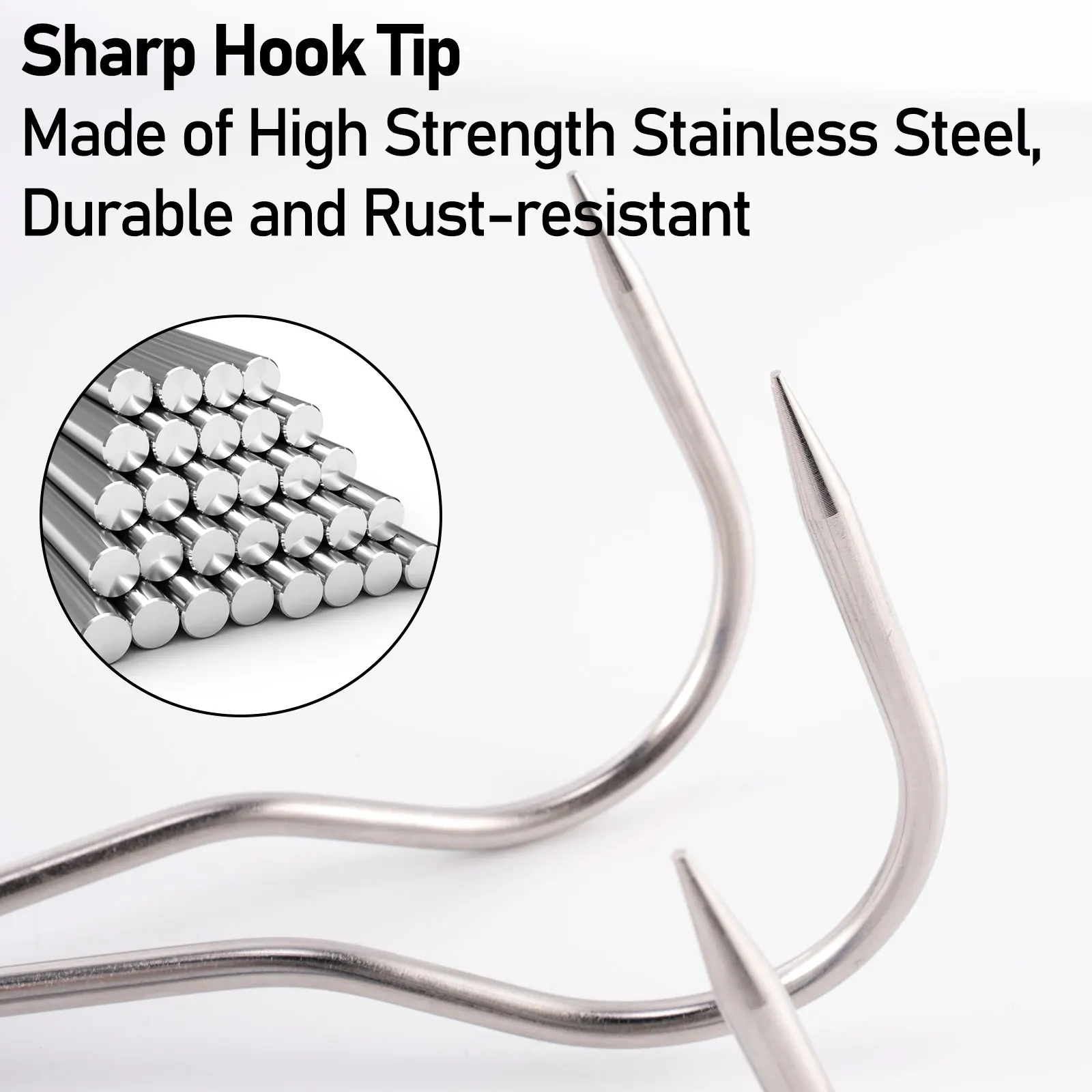 Consejo de gancho afilado para uso efectivo y duradero