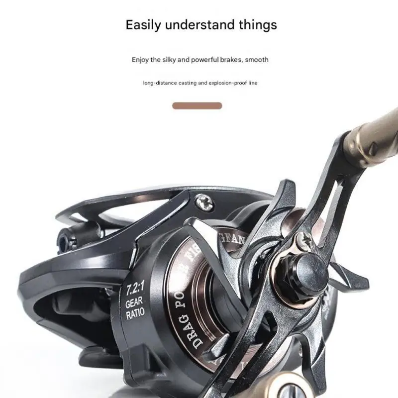 Carrete de lanzamiento Mvallos JIANIN 4 + 1 rodamientos de acero inoxidable relación de velocidad 7,2: 1 fuerte fuerza de frenado carrete de fundición ligera de 9kg - imagen 5