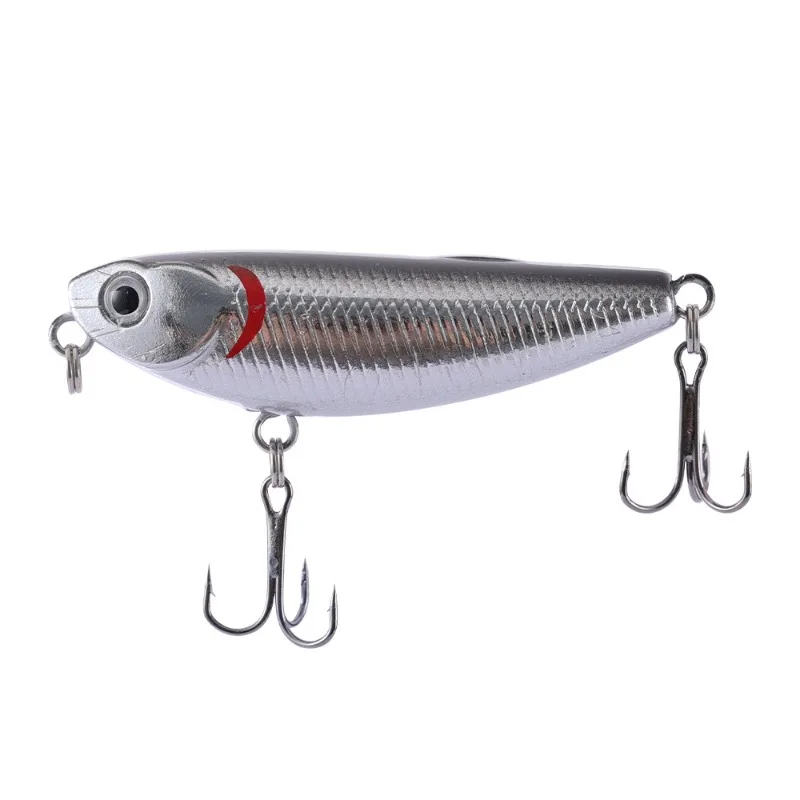 Señuelo de pesca con lápiz de agua superior, 1 Uds., 5cm, 5,5g, Wobblers flotantes para caminar para perros, aparejos, cebo duro Artificial con 10 #   Ganchos para bajo - imagen 3