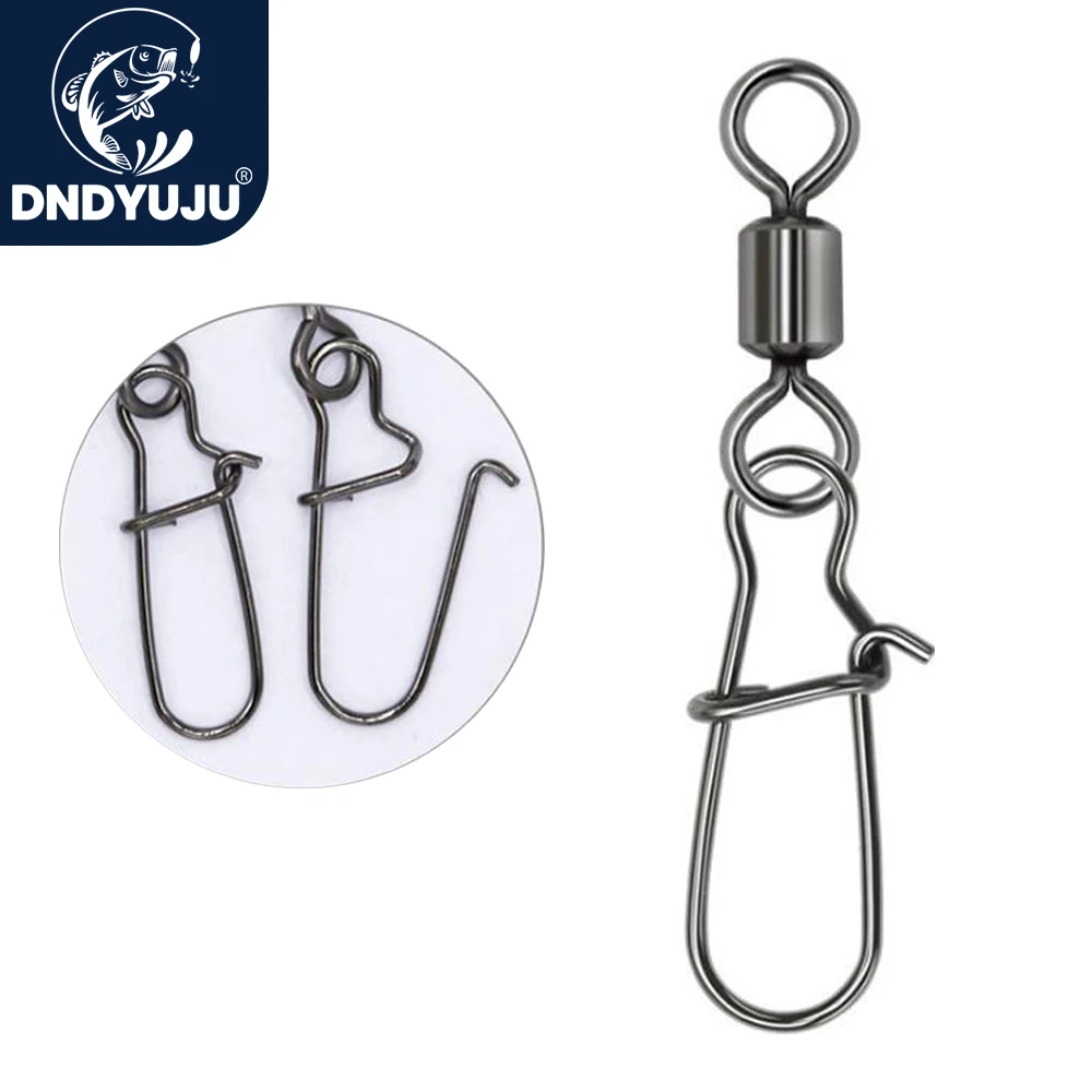 DNDYUJU 2/0 # -12 # Conector de pesca de acero inoxidable, rodamiento de Pin, broche giratorio para señuelo, anzuelo, aparejos de pesca, accesorios, herramientas - imagen 2