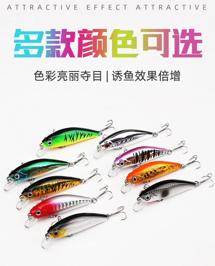 Señuelo Minnow vista lateral con detalles de acabado