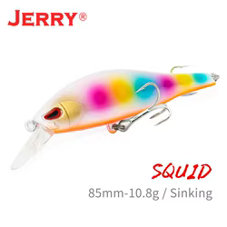 Jerry-SEÑUELOS DE PESCA DE piscardo de mar, cebos artificiales Wobbler para lubina y Lucio, Jerkbait de buceo profundo, 85mm, 10,8g