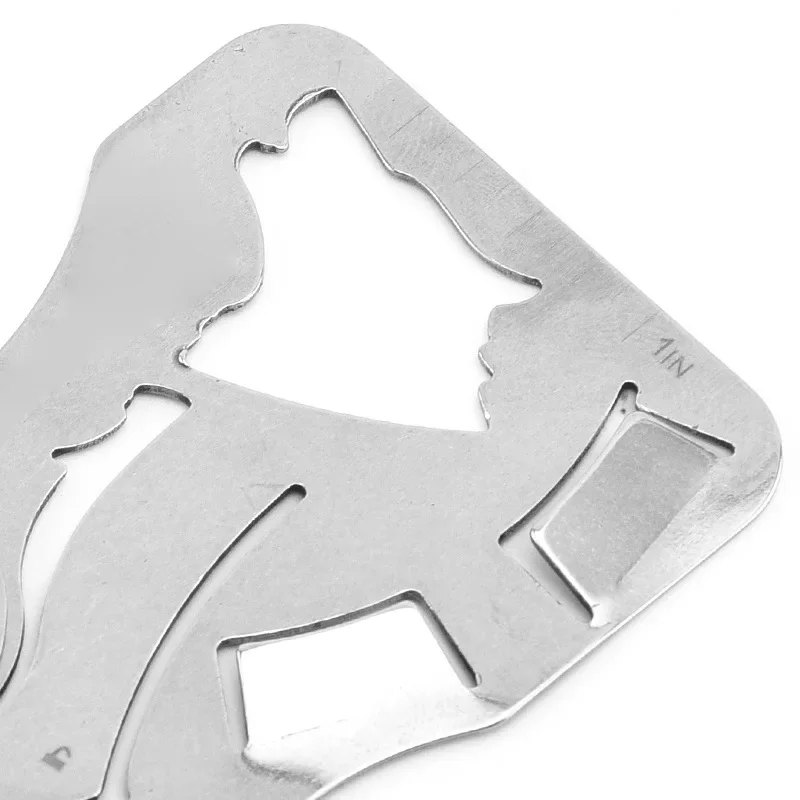 Cuchillo multifuncional para tarjetas al aire libre EDC, herramienta de reparación portátil de acero inoxidable, cuchillos plegables para acampar y senderismo, abridor de botellas con llave hexagonal - imagen 4