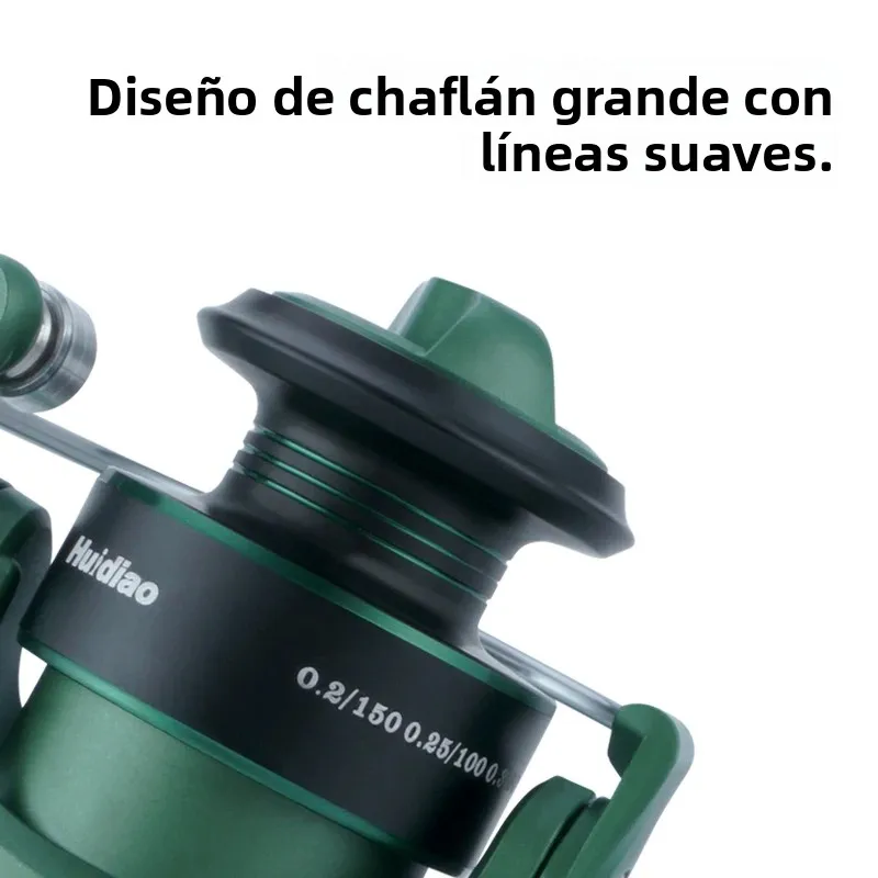 Carrete giratorio compacto Huidiao serie 500/800 Zero Play 3 + 1BB 5,2: 1 relación de engranaje carrete de pesca en hielo ligero 5KG/11LB arrastre potente - imagen 2
