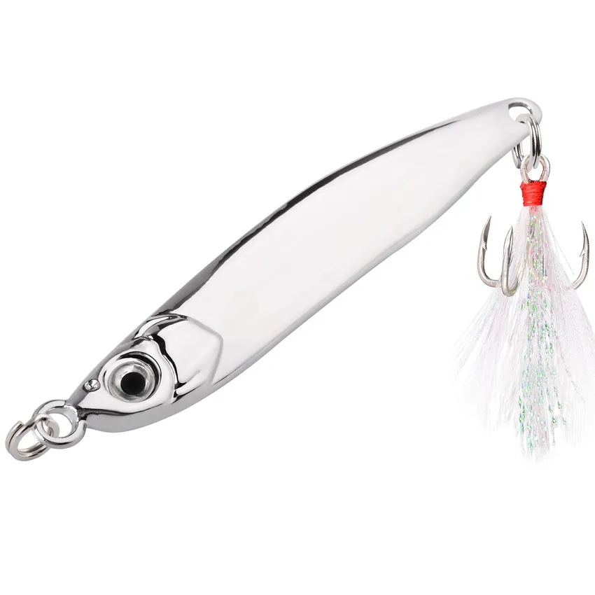 12 Uds 15g 20g 40g 60g 80g Micro plantilla en forma de S juego de cuchara de Jigging de fundición lenta plantilla de Metal cebo duro anzuelos de Señuelos de Pesca de carpa - imagen 4