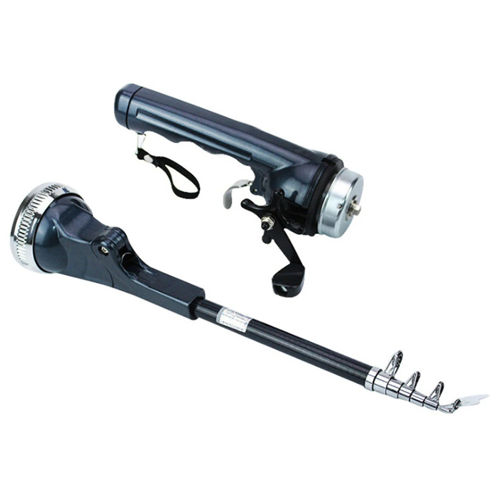 Caña telescópica con carrete fibra carbono para pesca - imagen 2