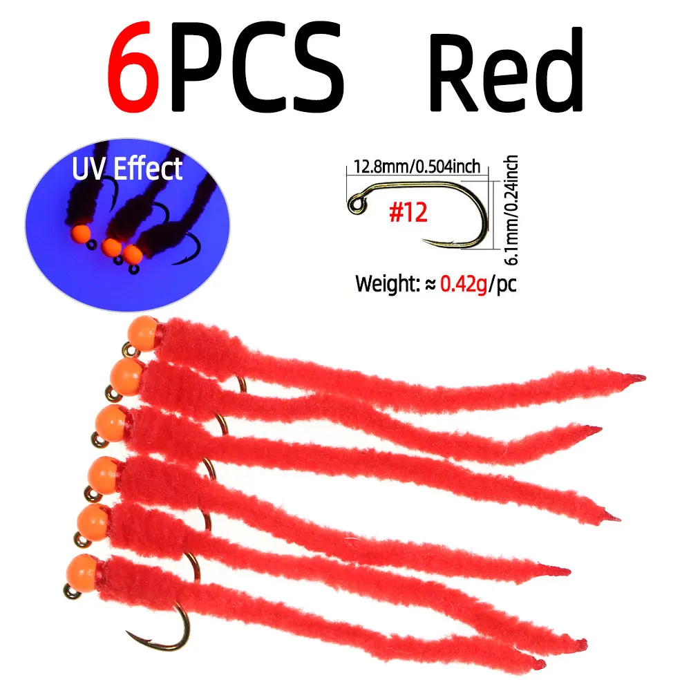 6pcs Red