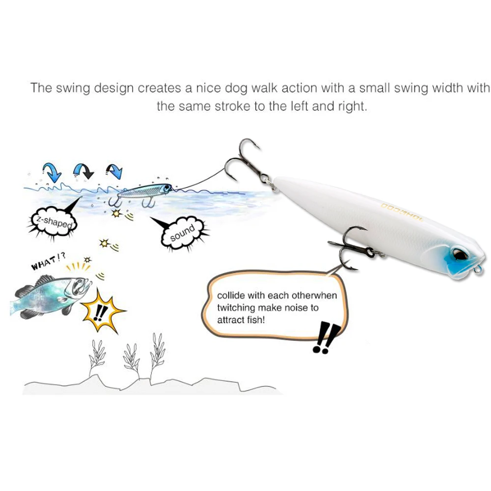 Señuelo de lápiz flotante para pesca profesional, cebo Artificial duro de 100mm y 14g para caminar el perro, Wobblers - imagen 4