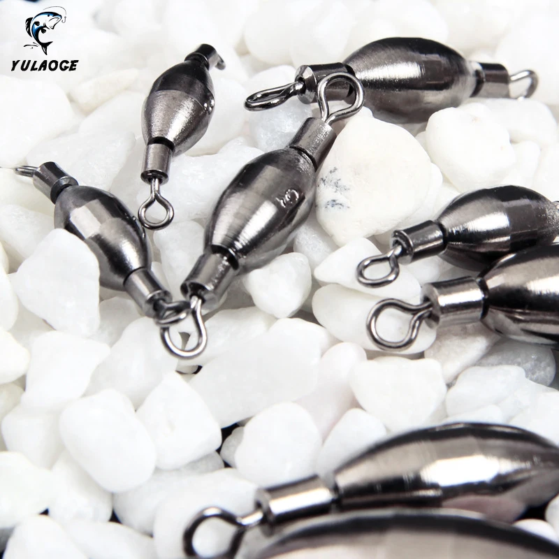 Conector de pesas de latón, 10 piezas, 1,1g-14,5g, reemplaza la plomada giratoria en bobber o flaot, accesorios de aparejos de pesca - imagen 3