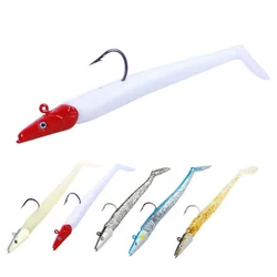 Swimbait de Vinilo con Jig Head – Cola en T para Lubina