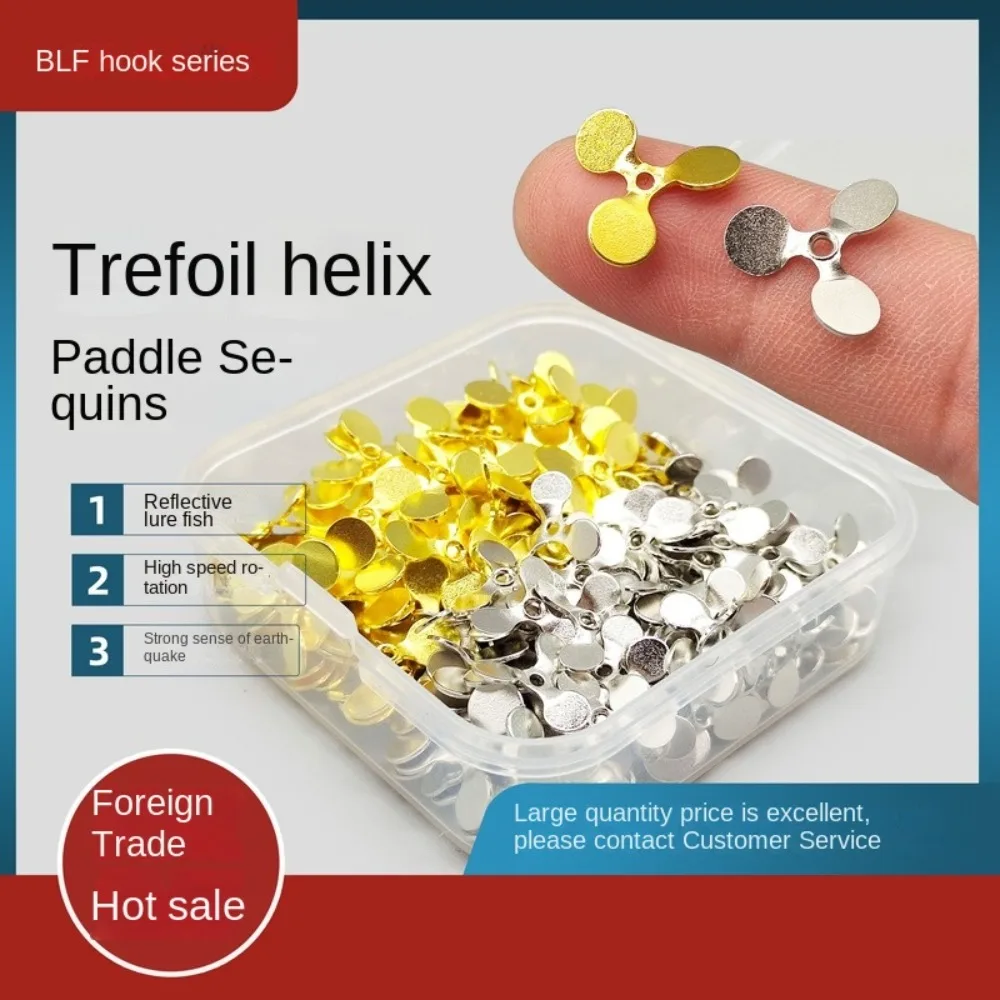 30 Uds Spinnerbait hélice de mosca enchufe giratorio fundición cuchillas de señuelo de pesca personalizadas hoja de utilería Spinnerbait Topwater de acero inoxidable - imagen 4