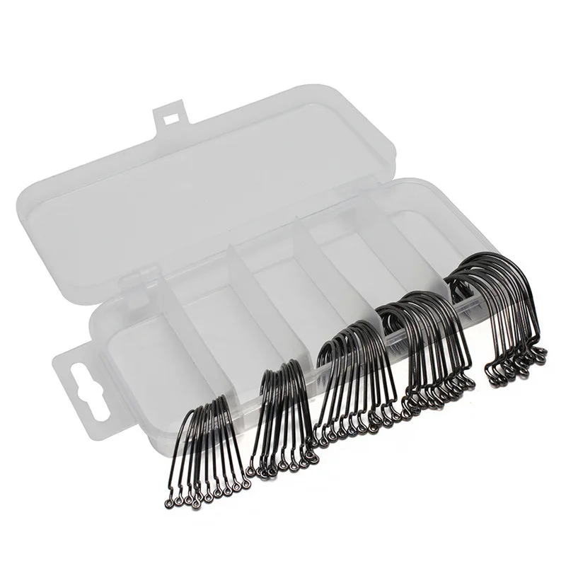 Anzuelo de manivela de alta resistencia, gancho de púas de acero al carbono, señuelo de pesca suave, anzuelos de manivela de vientre ancho, accesorios de pesca - imagen 4