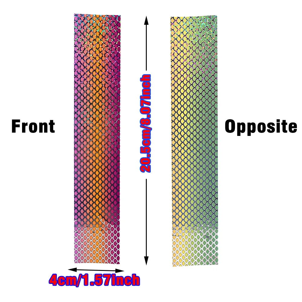 Señuelo de escamas de pescado, película de papel láser de colores, sin pegatina, plantilla, cebo duro, accesorios de Señuelos de Pesca DIY, 10 colores por paquete - imagen 3